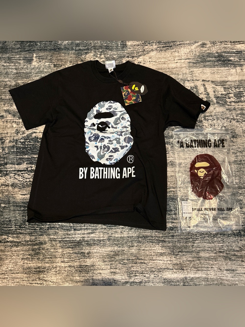 A Bathing Ape Black Short-Sleeve Ape Head Logo Tee